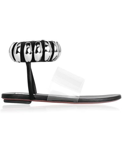 Alaïa Pebble Embellished Sandals - White
