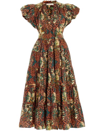 Ulla Johnson Ottilie Printed Midi Dress - Multicolour