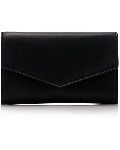 The Row Envelope Leather Bag - Black
