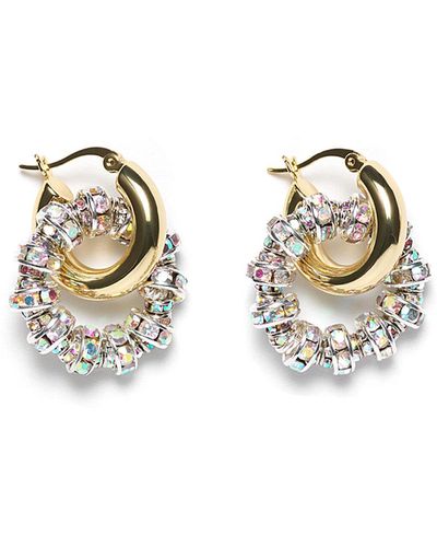 PEARL OCTOPUSS.Y Les Créoles Petites 14k Gold-plated Earrings - Metallic