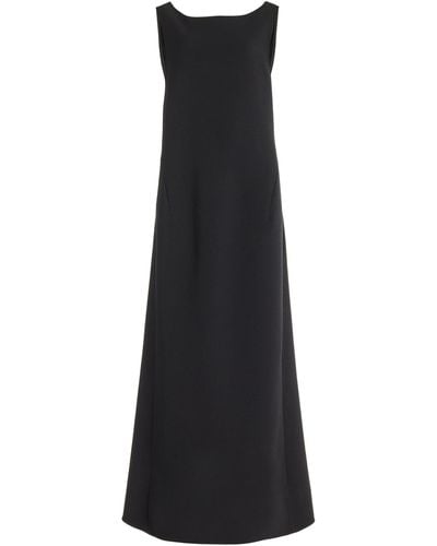 The Row Rhea Wool-blend Maxi Dress - Black