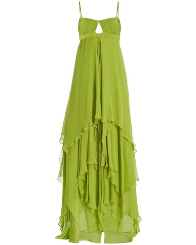 Francesca Miranda Ades Silk-chiffon Dress - Green