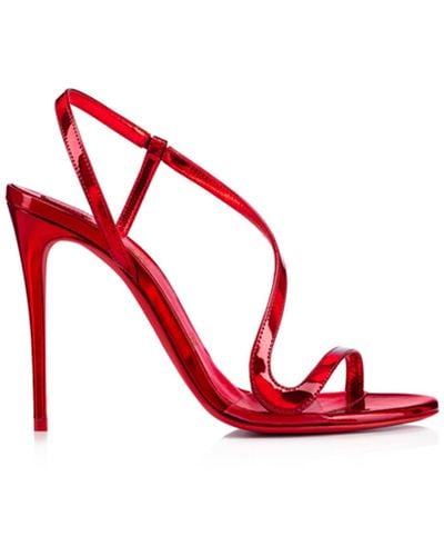 Christian Louboutin Rosalie Psychic 100mm Patent Leather Sandals - Red