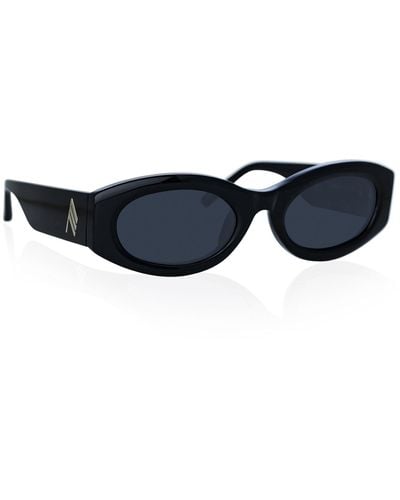 The Attico Berta Round-frame Acetate Sunglasses - Blue