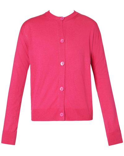 Erdem Knit Cotton-silk Cardigan - Pink