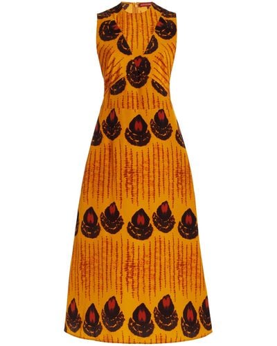 Altuzarra Nuada Tie-dyed Silk Maxi Dress - Orange