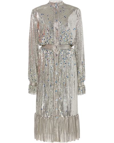 Rabanne Crystal-embellished Chainmail Dress - Metallic