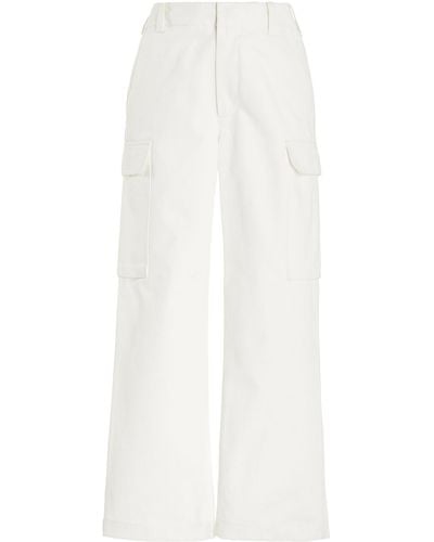 Nili Lotan Leofred Cotton Cargo Pants - White