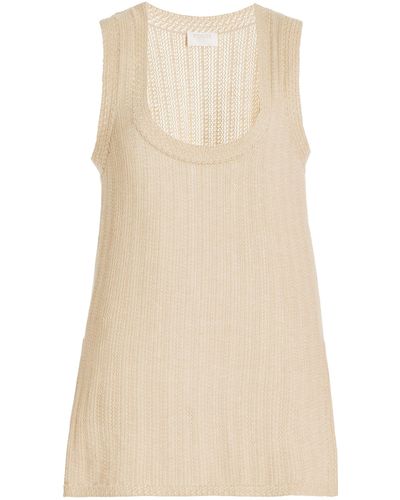 Posse Exclusive Dylan Ribbed Knit Cotton-blend Tank Top - Natural