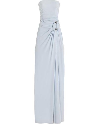 Jonathan Simkhai Emma Ring-detailed Strapless Crepe Maxi Dress - White