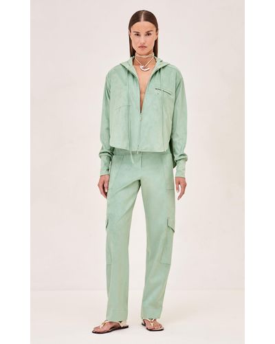 Alexis Suda Oversized Zipped Jacket - Green
