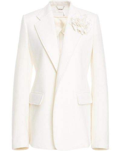 Chloé Gauzy Recycled Cashmere-wool Jacket - White