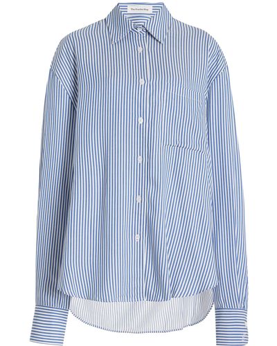 Frankie Shop Lui Striped Twill Shirt - Blue