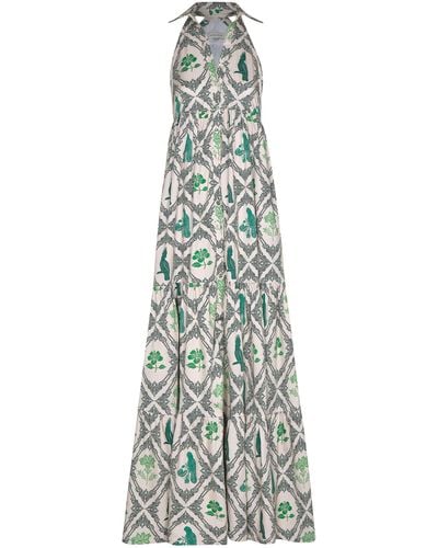ANDRES OTALORA Yavita Cotton Poplin Maxi Dress - Multicolour