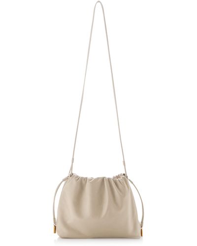 The Row Angy Leather Bucket Bag - Natural