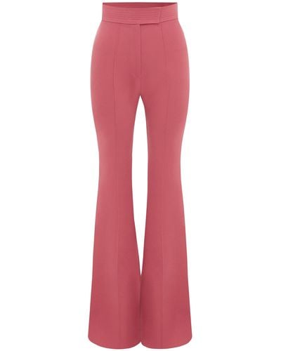 Alex Perry Crepe High-rise Flared Pants