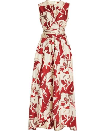 Altuzarra Penny Printed Silk Maxi Dress - Red