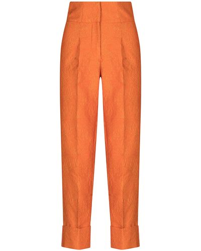 Silvia Tcherassi Moad Cropped Skinny Trousers - Orange