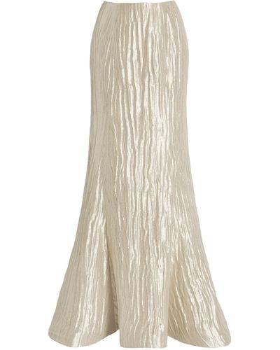 Rosie Assoulin Lily Silk-blend Maxi Skirt - Natural