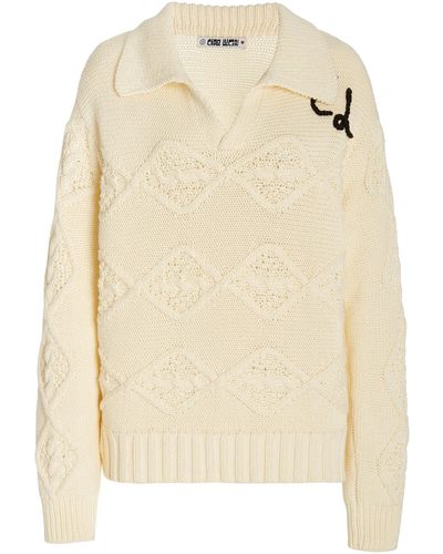 Ciao Lucia Alpe Cotton Sweater - White