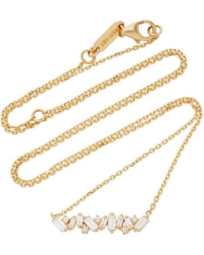 Suzanne Kalan 18k Gold Diamond Necklace - Metallic