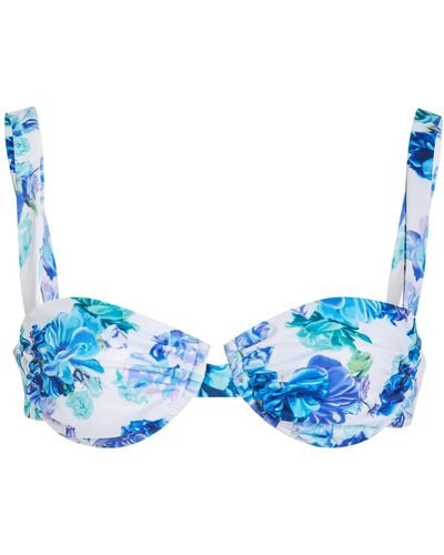 Cin Cin Ariel Ruched Bikini Top - Blue