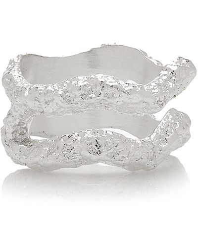 Louis Abel Aurea Sterling Silver Twin Ring - White
