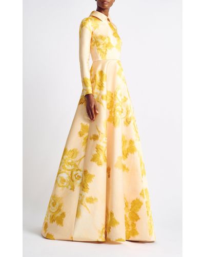 Emilia Wickstead Rue Satin Ball Gown - Yellow
