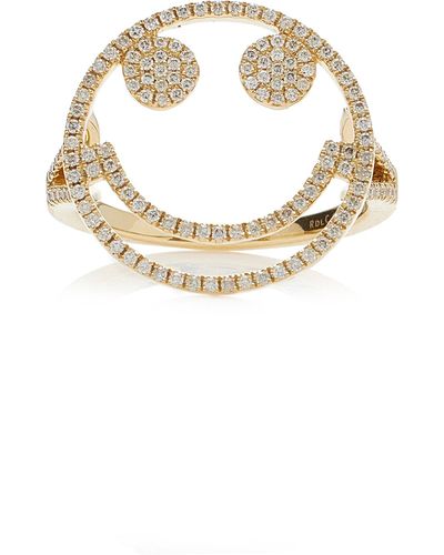 Rosa De La Cruz Smile 18k Yellow Gold Diamond Ring - Metallic