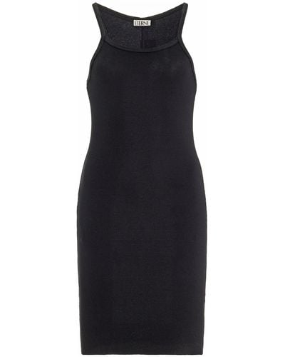 ÉTERNE Stretch Cotton-modal Jersey Mini Dress - Black