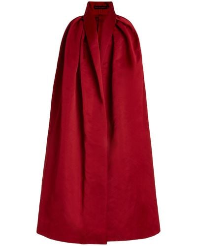 Martin Grant Pleated Opera Coat - Red