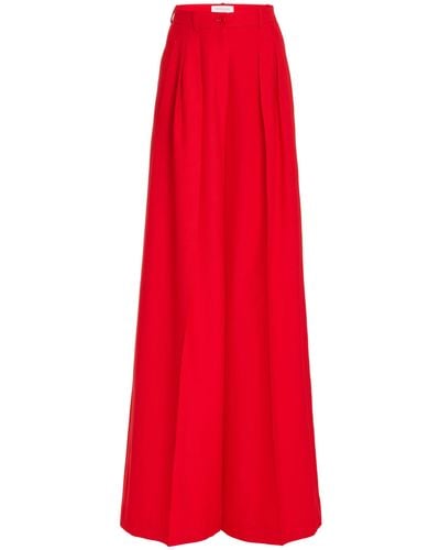 Michael Kors Waisted Palazzo Trouser - Red