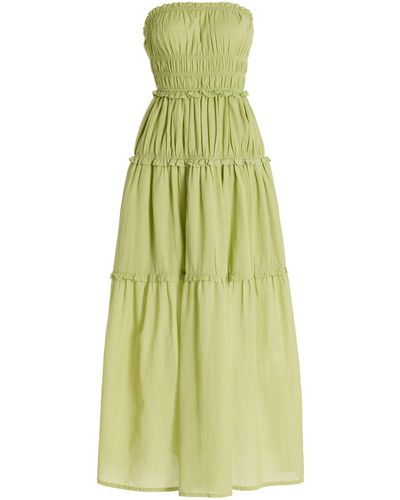 Posse Exclusive Lily Strapless Maxi Dress - Green