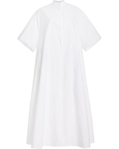 The Row Bredel Oversized Cotton Maxi Dress - White