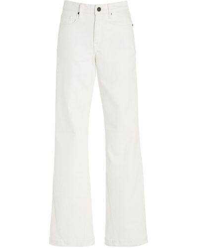 OUTLAND DENIM Ren Stretch High-rise Flared Jeans - White