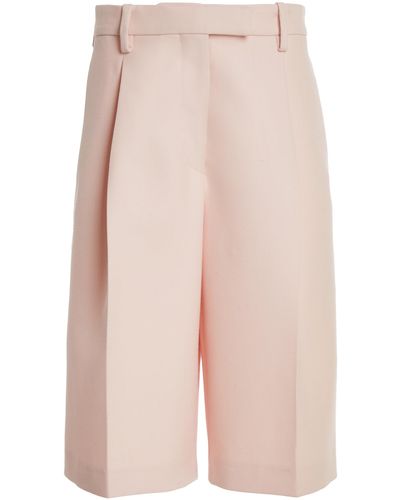 Jil Sander Tailored Wool Shorts - Pink