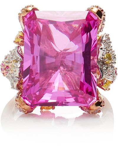 Anabela Chan 18k Rose Gold Multi-stone Ring - Pink