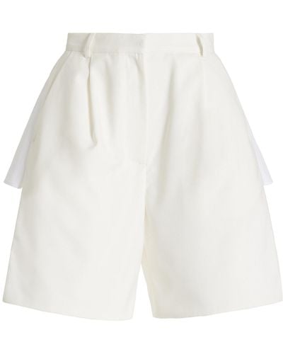 Bevza High-rise Pleated Shorts - White