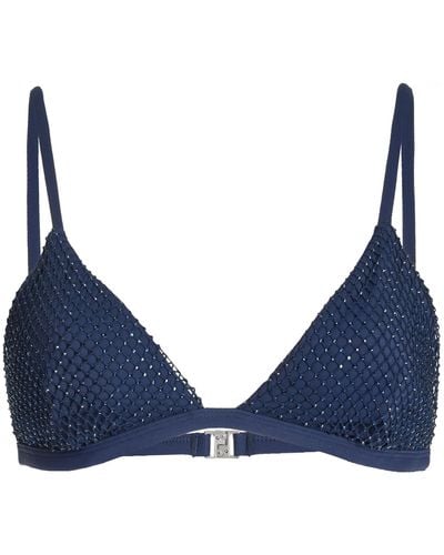 Jonathan Simkhai Joelle Crystal-embellished Bikini Top - Blue