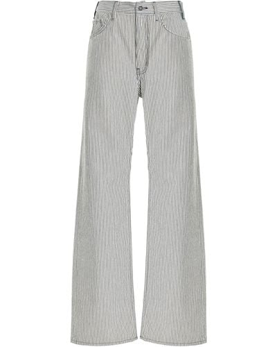 Nili Lotan Mitchell Rigid Low-rise Wide-leg Jeans - Gray