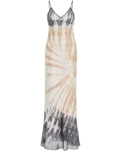 Gabriela Hearst Arwen Tie-dyed Maxi Dress - White