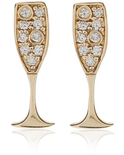 Sydney Evan 14k Gold Diamond Earrings - Metallic