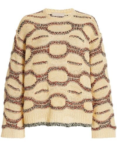 Ulla Johnson Demi Patterned Knit Sweater - Natural