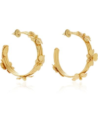Sylvia Toledano Lucky Love 22k Gold-plated Hoop Earrings - Metallic