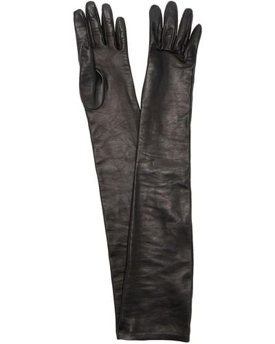 The Row Simon Leather Gloves - Black