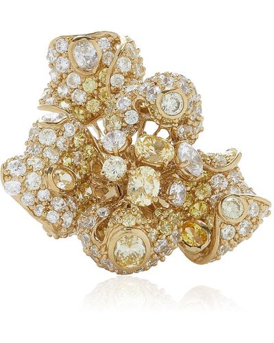 Anabela Chan Mini Bloomingdale 18k Yellow Gold Vermeil Diamond Ring - Metallic