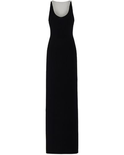 Brandon Maxwell The Cara Reversible Knit Maxi Dress - Black