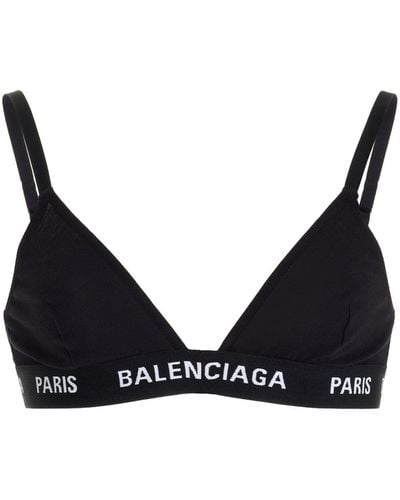 Buy Balenciaga Black Mesh Bb Open Front Triangle Bra - 1080 Black/gold At  32% Off