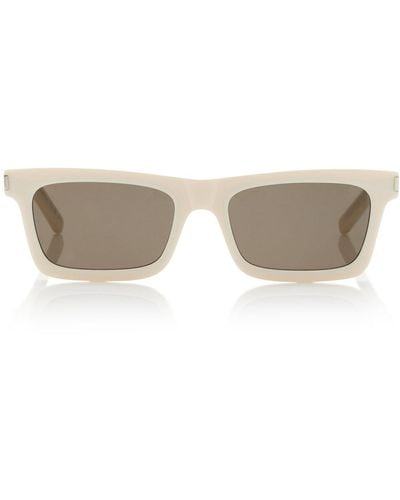 Saint Laurent Betty Square-frame Acetate Sunglasses - White