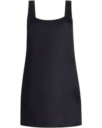 Khaite Pranta Open Back Silk Mini Dress - Black